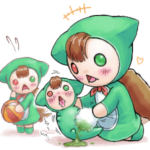 オネチャの糞拭きで興奮するウジちゃん