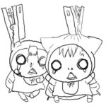 頭に洗濯バサミ