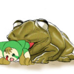 カエルに呑まれる