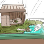 水辺のある箱庭