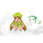 雪だるまを作った