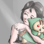 実装石を抱く女